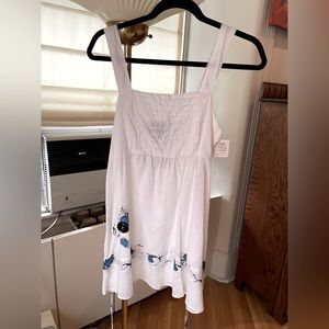 Angie white babydoll dress w/ tie in back